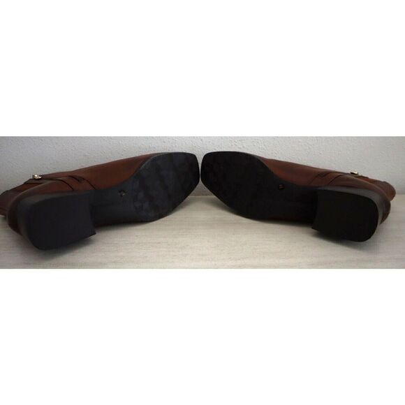 Easy Spirit Women's Sz 9W Brown Leather Sidney Dress Booties - Picture 4 of 7